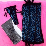 blue reversible corset