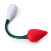 A bendable multifunction and multi-speed waterproof vibrator with push button control type.